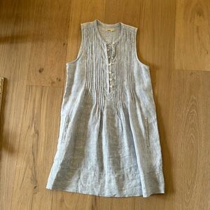 Faherty mini stripe linen dress